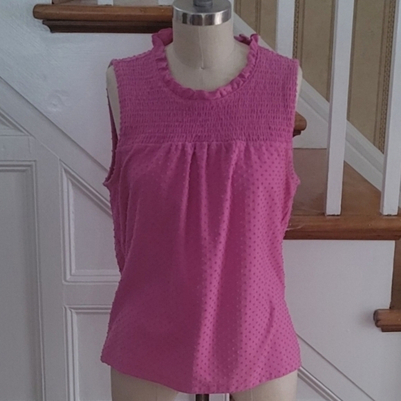 J. Crew Tops - PINK J.CREW FACTORY Sleeveless Pink Top Size Large